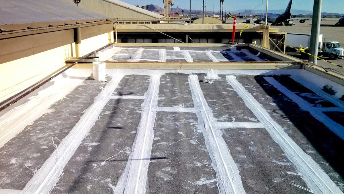 commercial roof preparation for spraying
